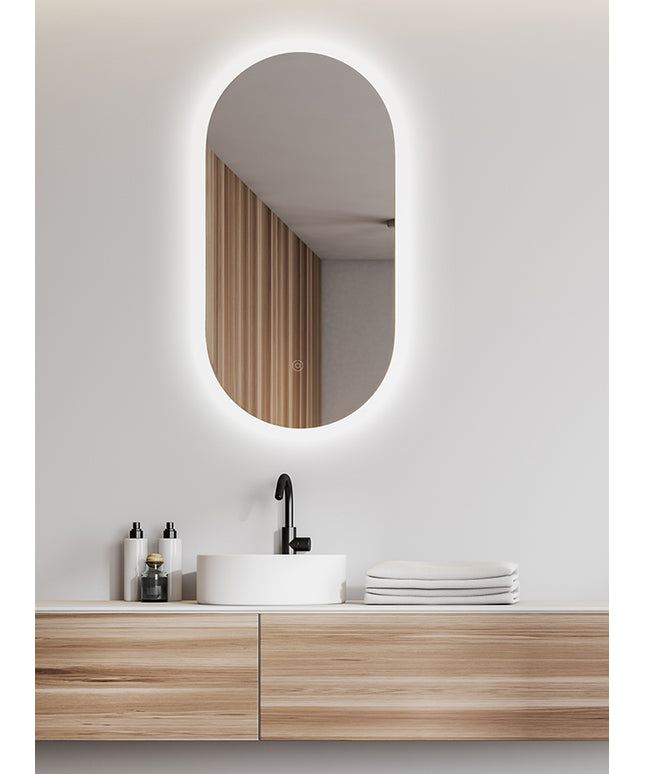 Wiesbaden Lumia spiegel ovaal met LED - detailfoto | Schwertz & Co