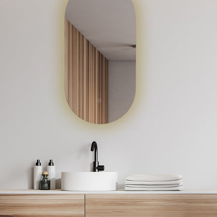 Wiesbaden Lumia spiegel ovaal met LED - sfeerfoto | Schwertz & Co