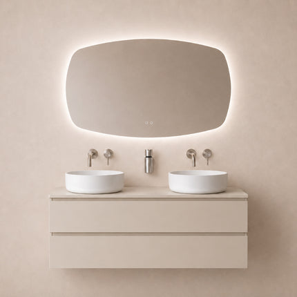 Wiesbaden Lumora spiegel rond met LED dimbaar en spiegelverwarming 120 x 70 cm - afbeelding 2 | Schwertz & Co