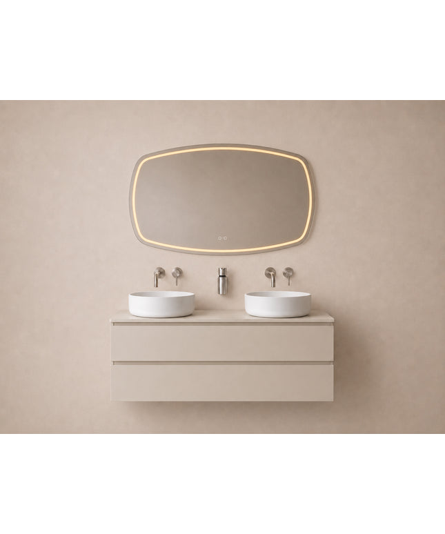 Wiesbaden Lumora spiegel rond met LED dimbaar en spiegelverwarming 120 x 70 cm - afbeelding 3 | Schwertz & Co