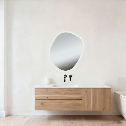 Wiesbaden Ellva LED spiegel organisch 85 x 100 cm - sfeerfoto | Schwertz & Co