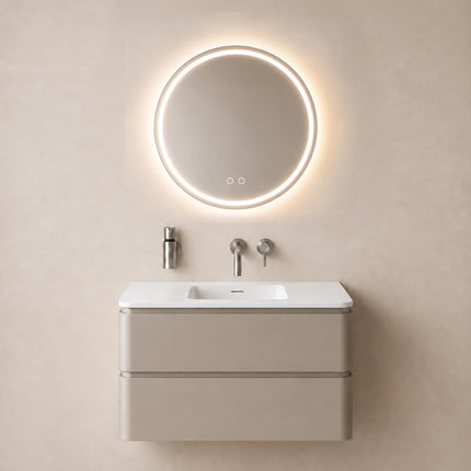 Wiesbaden Lumora spiegel rond met LED dimbaar en spiegelverwarming Ø 60 cm | Schwertz & Co