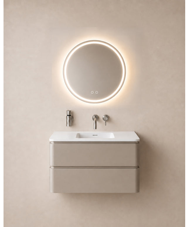 Wiesbaden Lumora spiegel rond met LED dimbaar en spiegelverwarming Ø 60 cm | Schwertz & Co