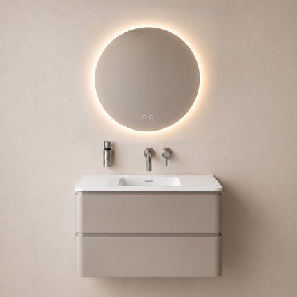 Wiesbaden Lumora spiegel rond met LED dimbaar en spiegelverwarming Ø 60 cm - afbeelding 2 | Schwertz & Co