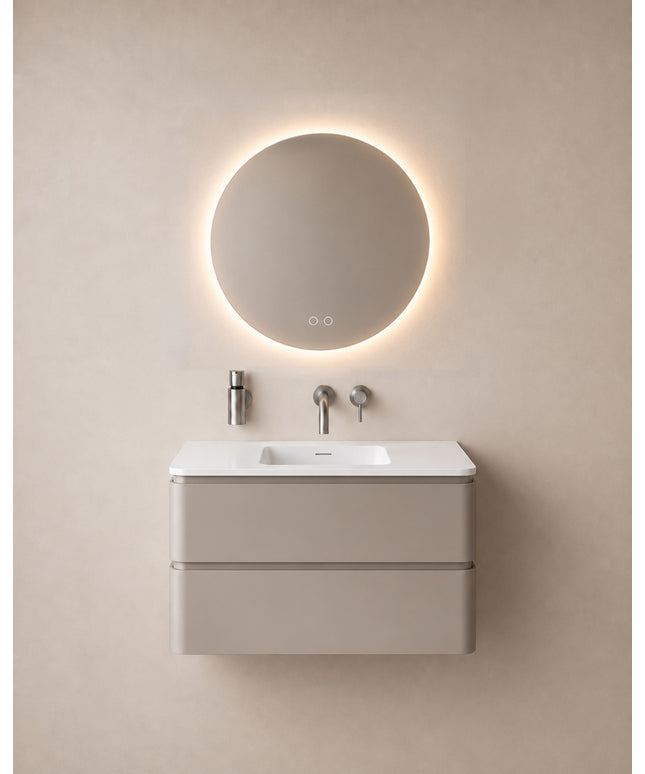 Wiesbaden Lumora spiegel rond met LED dimbaar en spiegelverwarming Ø 60 cm - afbeelding 2 | Schwertz & Co