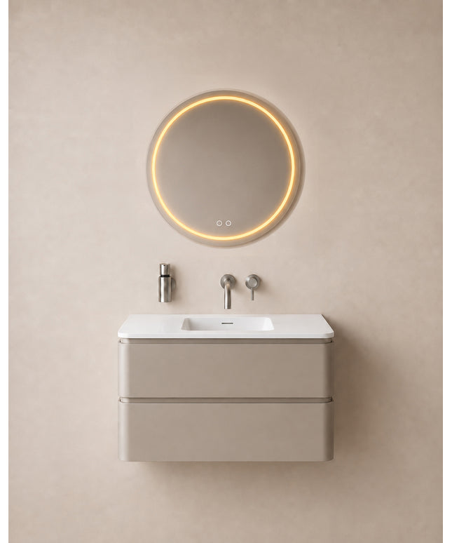 Wiesbaden Lumora spiegel rond met LED dimbaar en spiegelverwarming Ø 60 cm - afbeelding 3 | Schwertz & Co