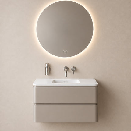 Wiesbaden Lumora spiegel rond met LED dimbaar en spiegelverwarming Ø 80 cm - afbeelding 2 | Schwertz & Co