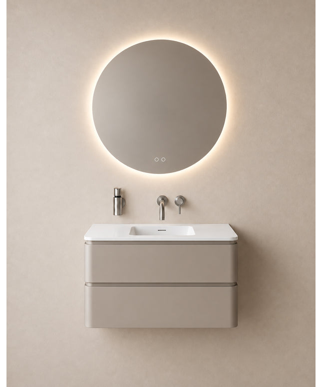 Wiesbaden Lumora spiegel rond met LED dimbaar en spiegelverwarming Ø 80 cm - afbeelding 2 | Schwertz & Co