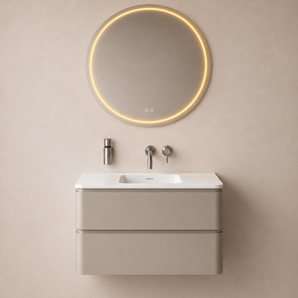 Wiesbaden Lumora spiegel rond met LED dimbaar en spiegelverwarming Ø 80 cm - afbeelding 3 | Schwertz & Co
