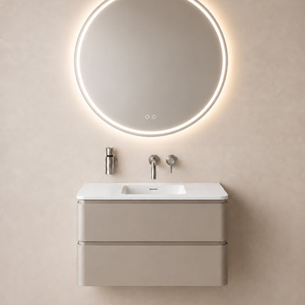 Wiesbaden Lumora spiegel rond met LED dimbaar en spiegelverwarming Ø 100 cm | Schwertz & Co