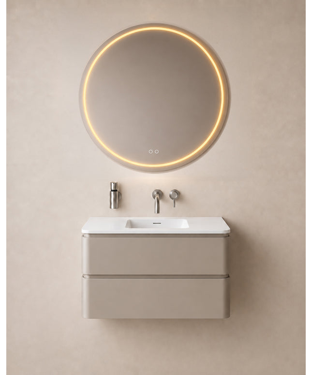 Wiesbaden Lumora spiegel rond met LED dimbaar en spiegelverwarming Ø 100 cm - afbeelding 3 | Schwertz & Co