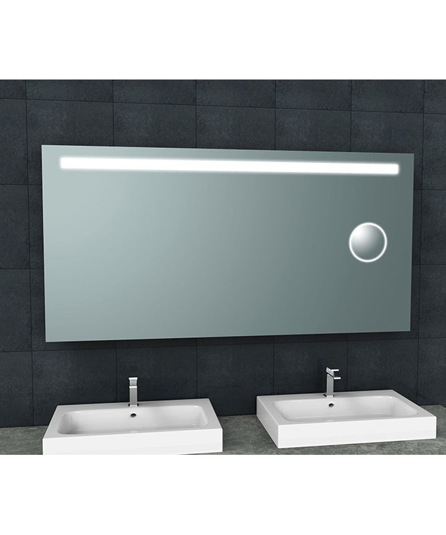 Wiesbaden Tigris badkamerspiegel met LED en scheerspiegel 160 x 80 cm | Schwertz & Co