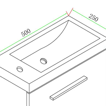 Xellanz Emma fonteinkastje glans wit - technische tekening 2 | Schwertz & Co