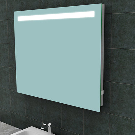 Wiesbaden Tigris badkamerspiegel met LED en stopcontact 100 x 80 cm | Schwertz & Co