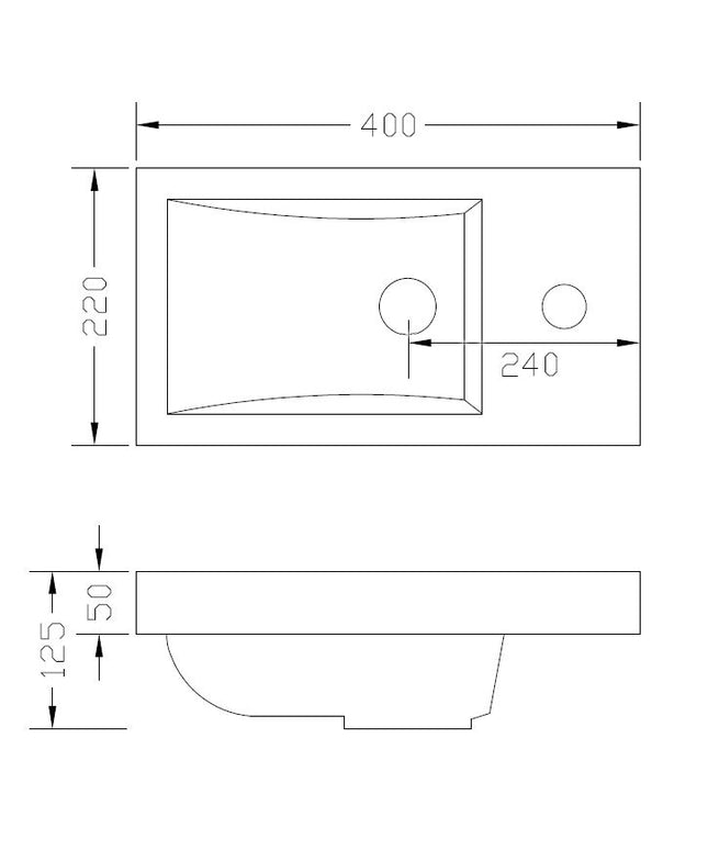 Xellanz Zenti fontein kunstmarmer glans wit - technische tekening | Schwertz & Co