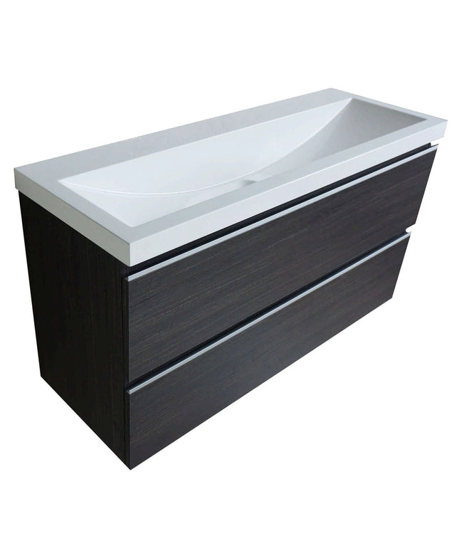 Wiesbaden Shall onderkast 100 x 36 cm houtnerf grijs - sfeerfoto | Schwertz & Co