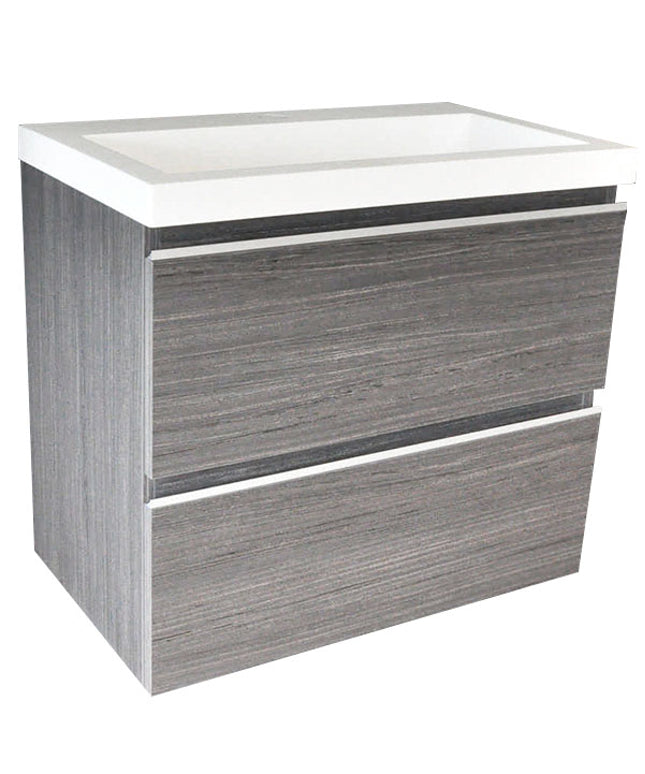 Wiesbaden Shall wastafelonderkast 60 x 36 cm houtnerf grijs | Schwertz & Co