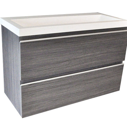 Wiesbaden Shall wastafelonderkast 80 x 36 cm houtnerf grijs | Schwertz & Co
