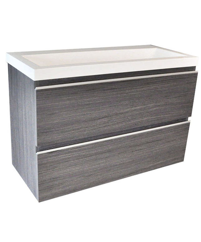 Wiesbaden Shall wastafelonderkast 80 x 36 cm houtnerf grijs | Schwertz & Co