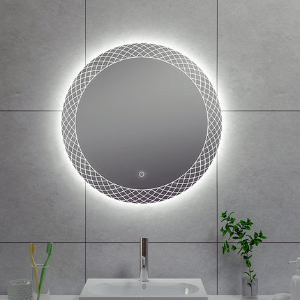 Wiesbaden Deco LED badkamerspiegel rond 60 cm | Schwertz & Co