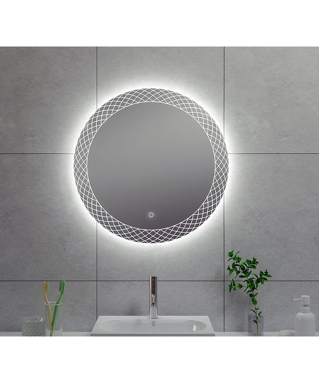 Wiesbaden Deco LED badkamerspiegel rond 60 cm | Schwertz & Co