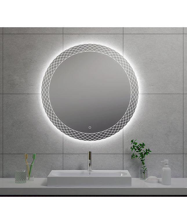 Wiesbaden Deco ronde badkamerspiegel met LED 80 cm | Schwertz & Co