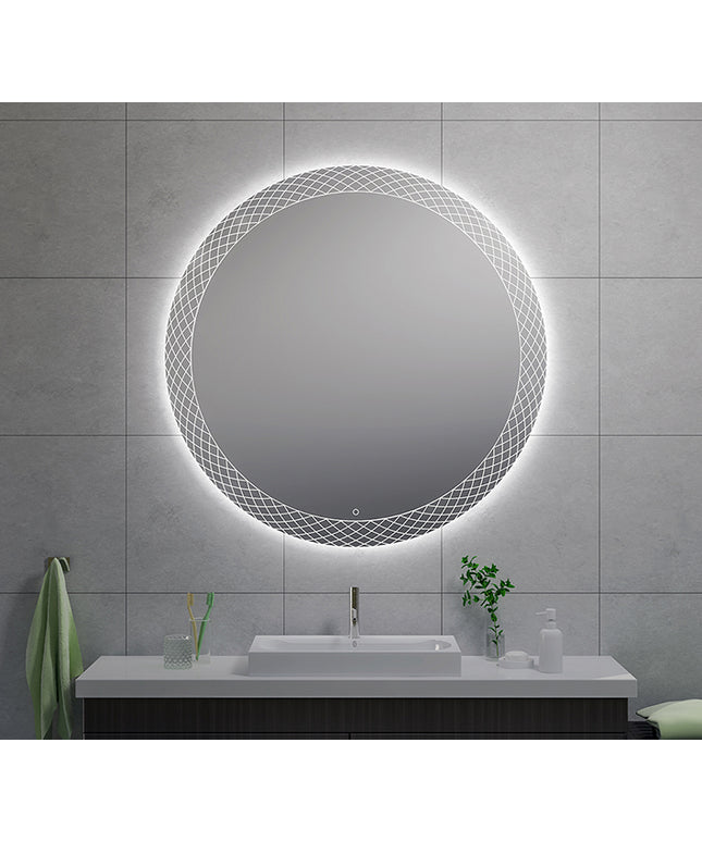 Wiesbaden Deco ronde badkamerspiegel met LED 120 cm | Schwertz & Co