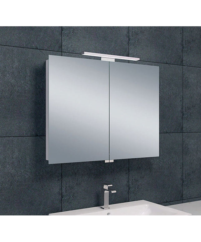 Xellanz Bright spiegelkast met LED 80 cm aluminium | Schwertz & Co