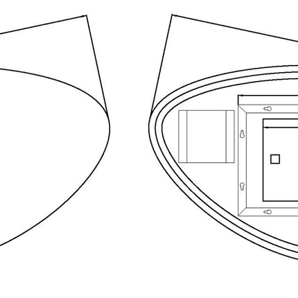 Wiesbaden Uovo badkamerspiegel ovaal 90 cm met LED - technische tekening | Schwertz & Co