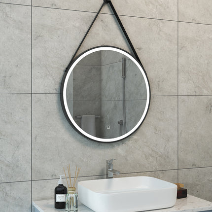 Wiesbaden Cinto spiegel rond mat zwart - detailfoto | Schwertz & Co