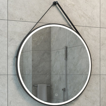 Wiesbaden Cinto badkamerspiegel rond 80 cm mat zwart | Schwertz & Co