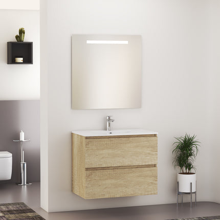 Xellanz Sephia badmeubelset 80 cm nature met LED spiegel | Schwertz & Co