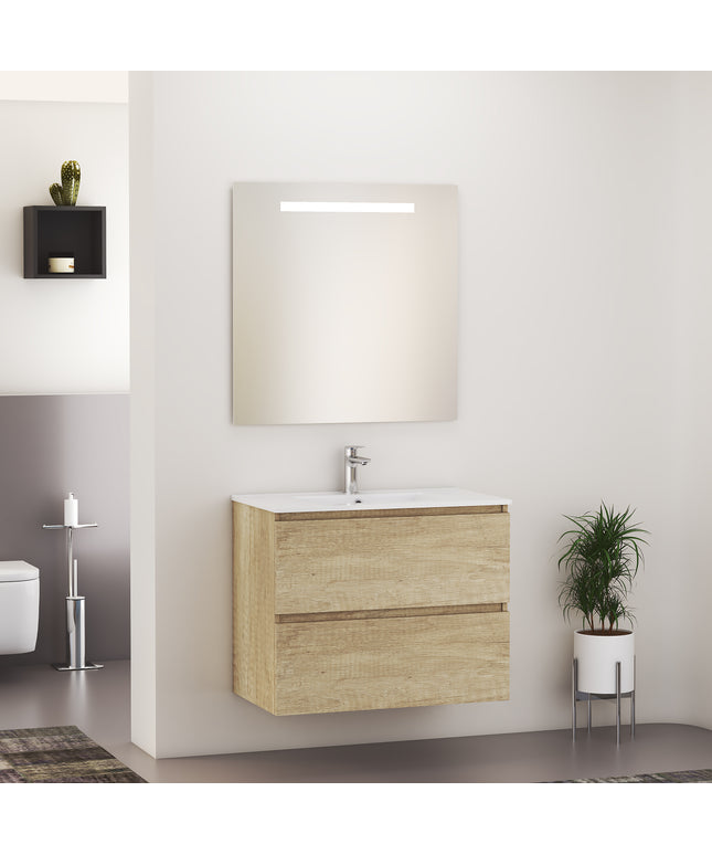 Xellanz Sephia badmeubelset 80 cm nature met LED spiegel | Schwertz & Co