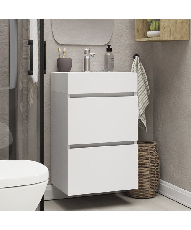Xellanz Mini badmeubelset 45 cm glans wit - detailfoto | Schwertz & Co