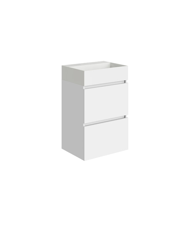 Xellanz Mini badmeubelset 45 cm glans wit met wastafel | Schwertz & Co