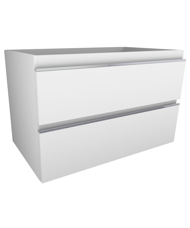 Xellanz Tigris wastafelonderkast met 2 laden 80 x 46 cm glans wit | Schwertz & Co