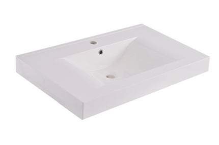 Xellanz Tigris kunstmarmer wastafel 80 cm glans wit | Schwertz & Co