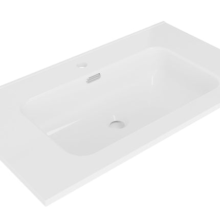 Wiesbaden Bajo wastafel 100 cm keramiek glans wit | Schwertz & Co