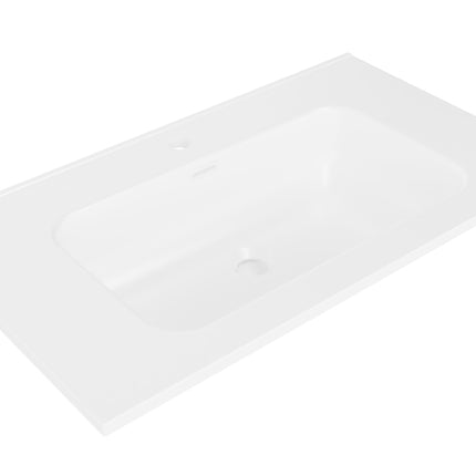 Wiesbaden Bajo wastafel 80 cm keramiek mat wit | Schwertz & Co