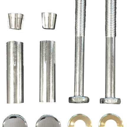 Wiesbaden schroevenset ophangbeugel 2 stuks chroom | Schwertz & Co