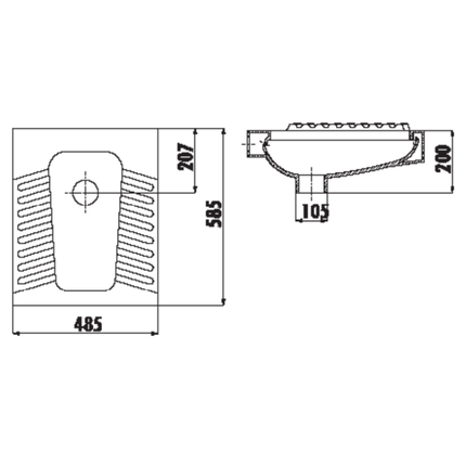 Creavit hurk wc – glanzend wit – gesloten rand