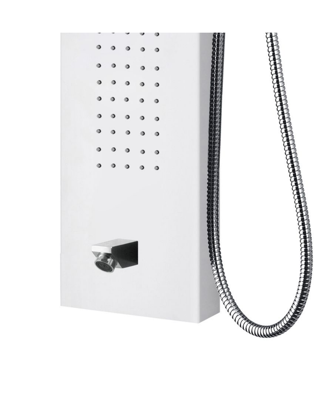 ALONI douchepaneel – wit – thermostatisch met hand- en hoofddouche