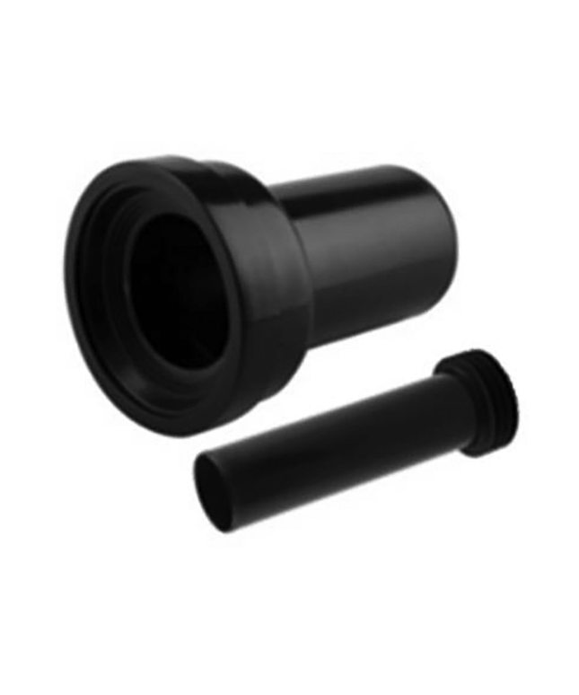 ALONI aansluitset voor hangtoilet – Recht – Aan- en afvoer – Ø90/45 – Zwart
