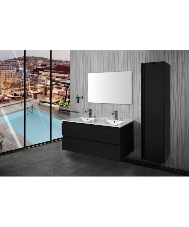 ALONI SALLY wastafelonderkast – 120 cm – Mat zwart