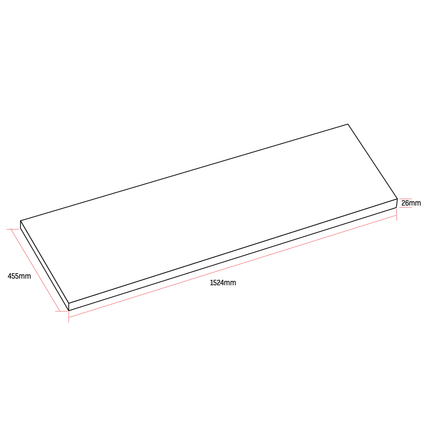 ALONI Wastafelblad MDF – 152 cm – Eiken