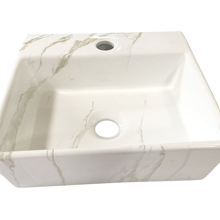 Wiesbaden Leto fontein 33,5 x 29 cm keramiek carrara | Schwertz & Co