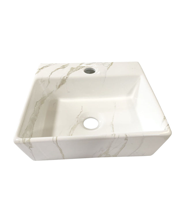 Wiesbaden Leto fontein 33,5 x 29 cm keramiek carrara | Schwertz & Co