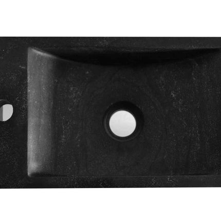 Wiesbaden Raw fontein links 40 x 22 cm hardsteen gezoet - detailfoto oppervlak | Schwertz & Co