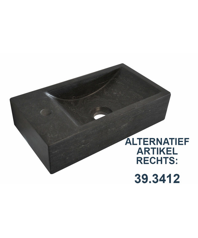 Wiesbaden Raw fontein links 40 x 22 cm hardsteen gezoet | Schwertz & Co