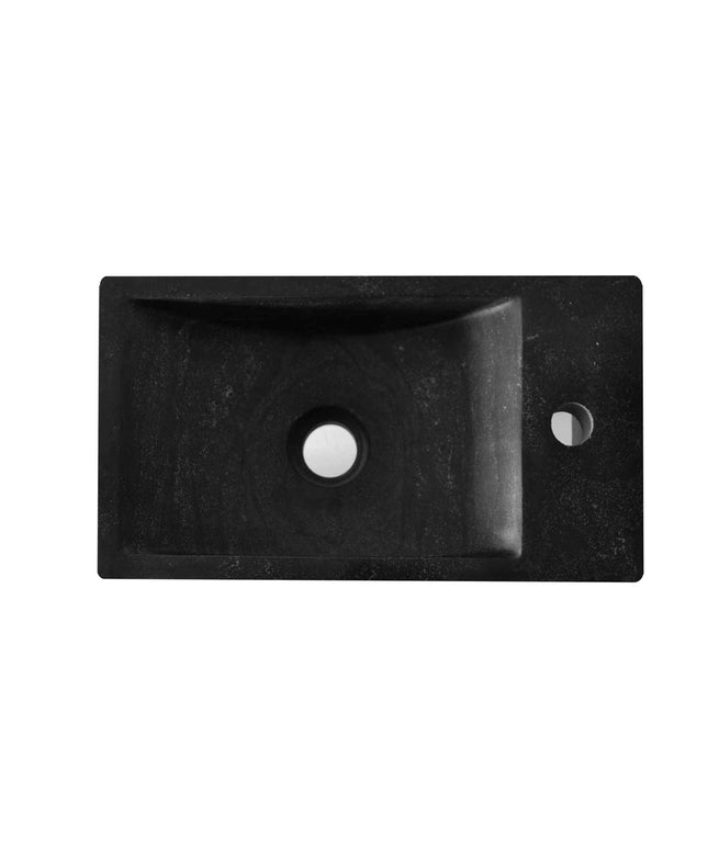 Wiesbaden Raw fontein rechts 40 x 22 cm hardsteen gezoet - detailfoto oppervlak | Schwertz & Co